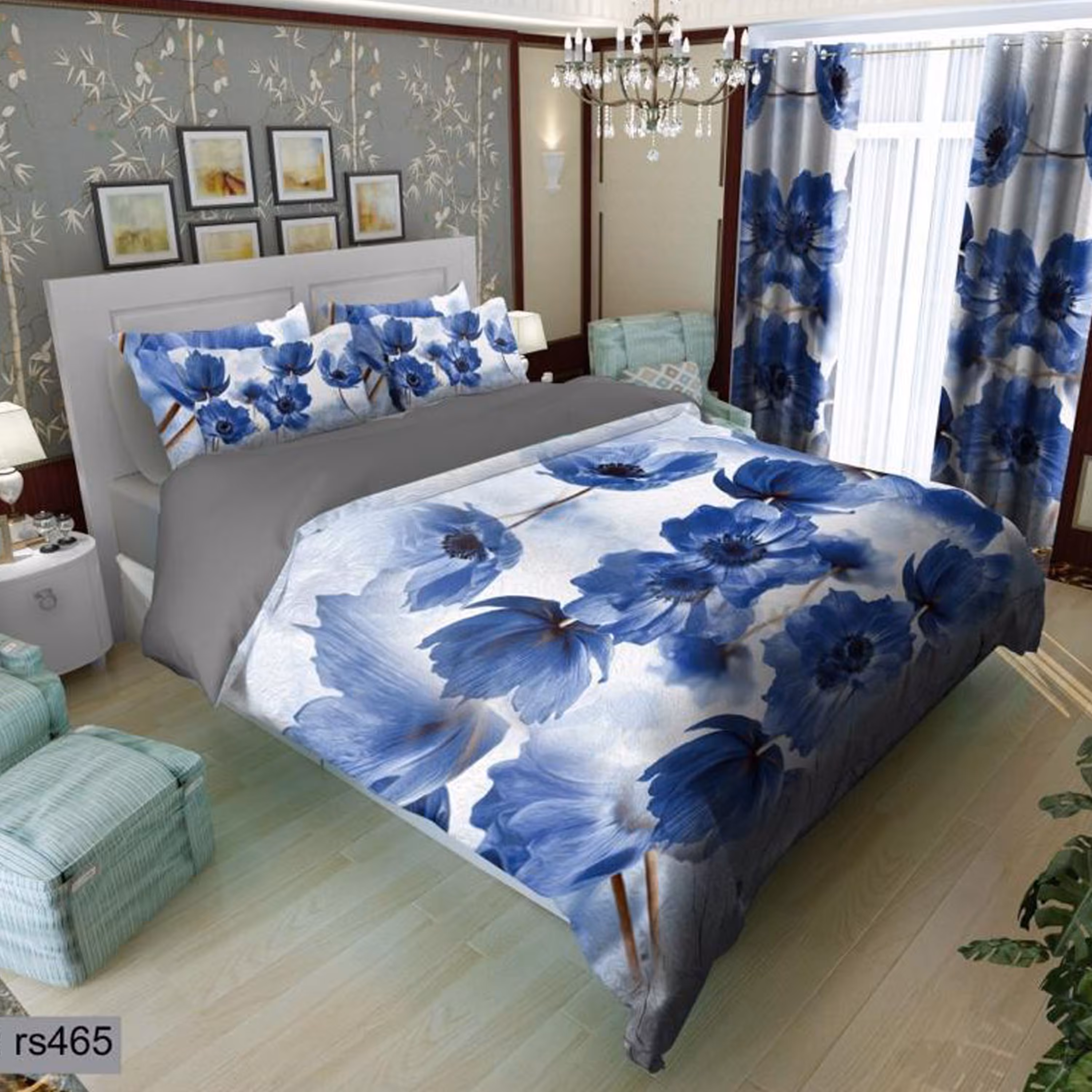 سرویس روتختی 1 نفره تنسل چاپی برندترک لند (Turk Land)  کد rs 465