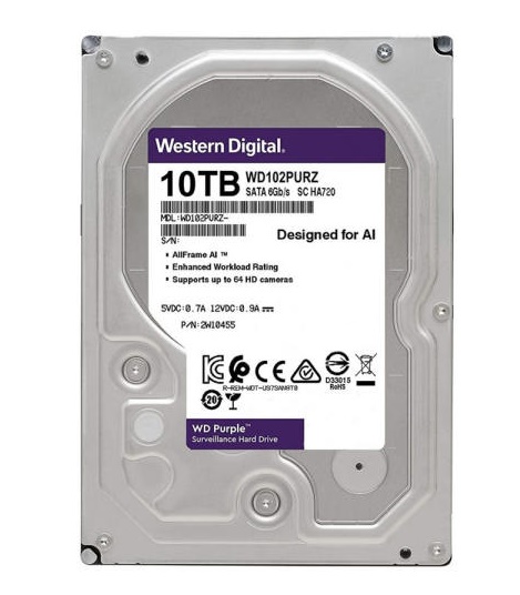 هارد اینترنال وسترن دیجیتال Purple ظرفیت 10 ترابایت