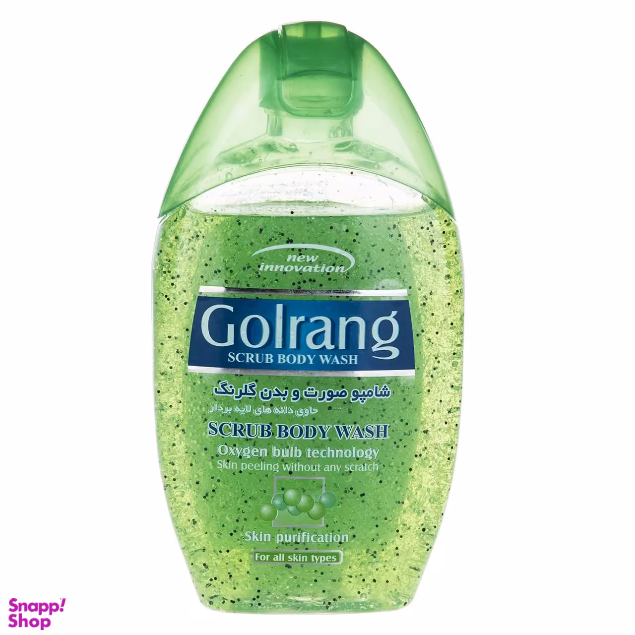 شامپو بدن گلرنگ (Golrang) مدل Scrub Green حجم 280 میلی‌لیتر