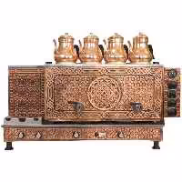 چای ساز صنعتی چهار قوری گازی و برقی مراکشی