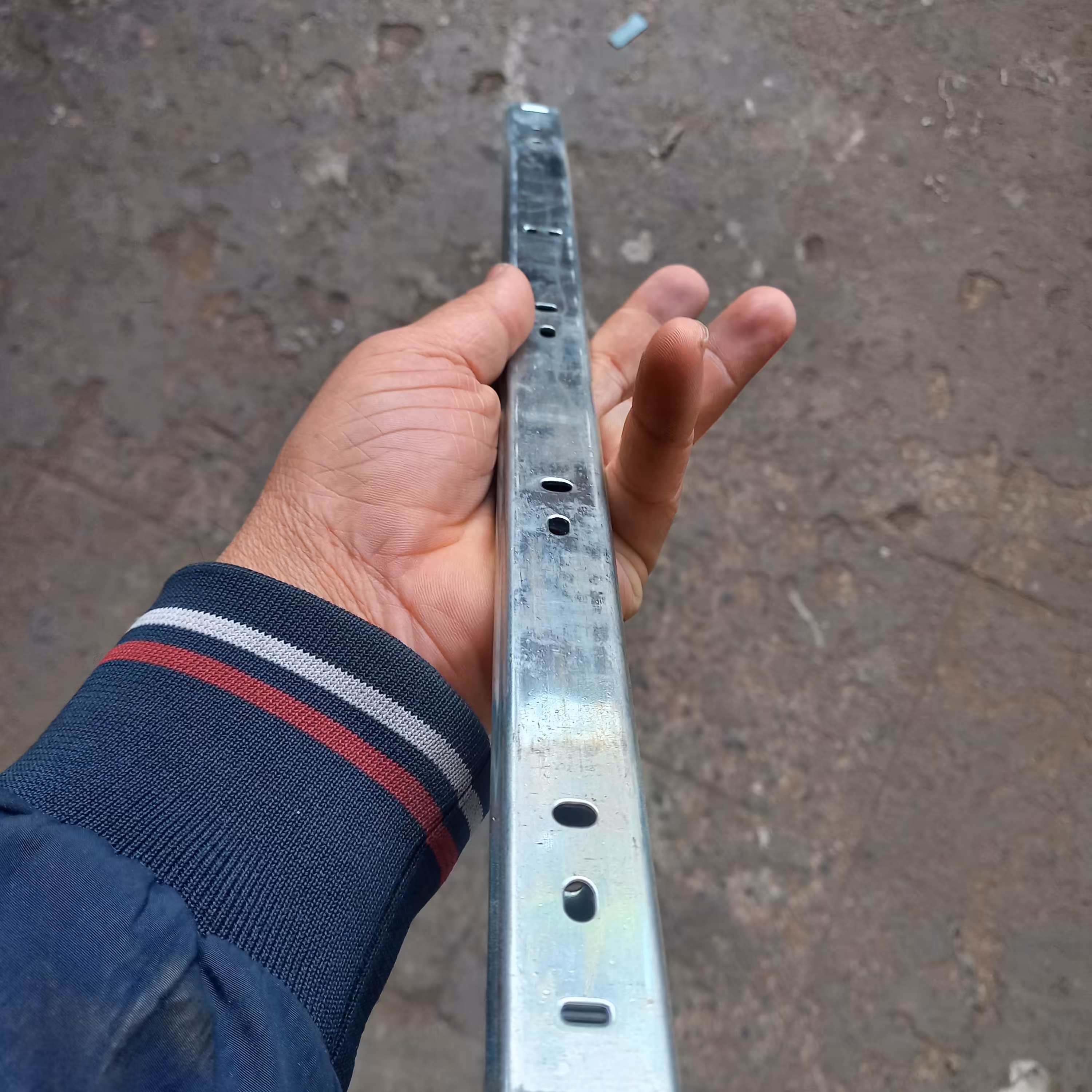 ریل دو تکه ساچمه ای سایز 45 سانتی متر بسته دو عددی ضخامت 1.5 میلیمتر