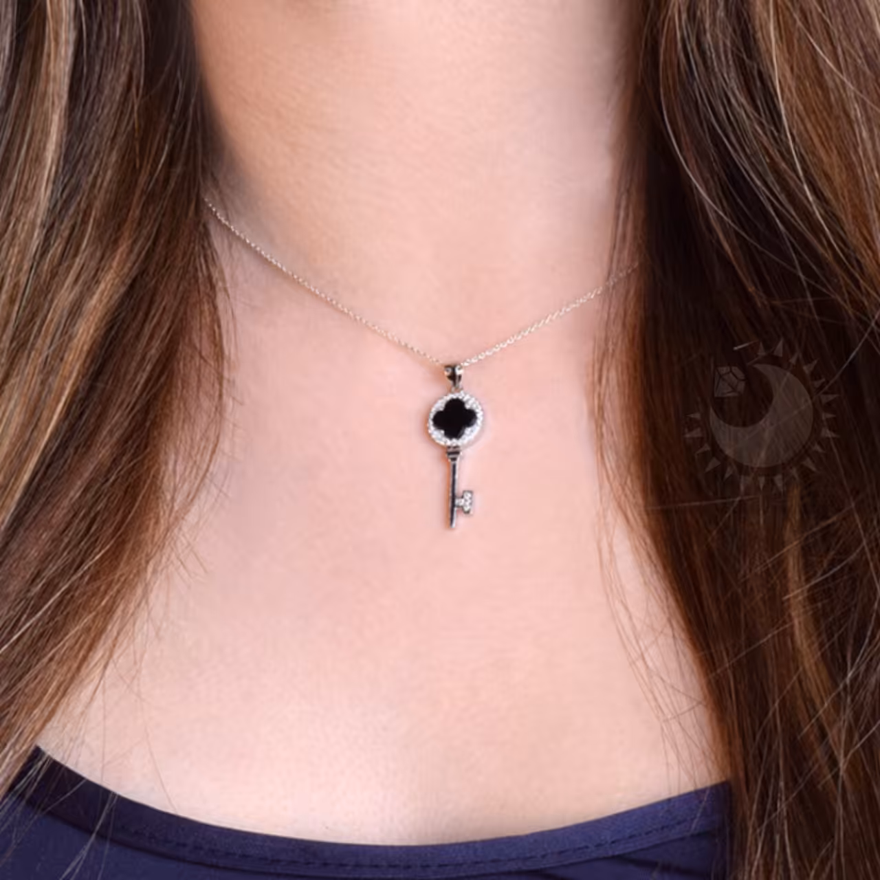 پلاک نقره طرح کلید عیار  925 بدون زنجیر