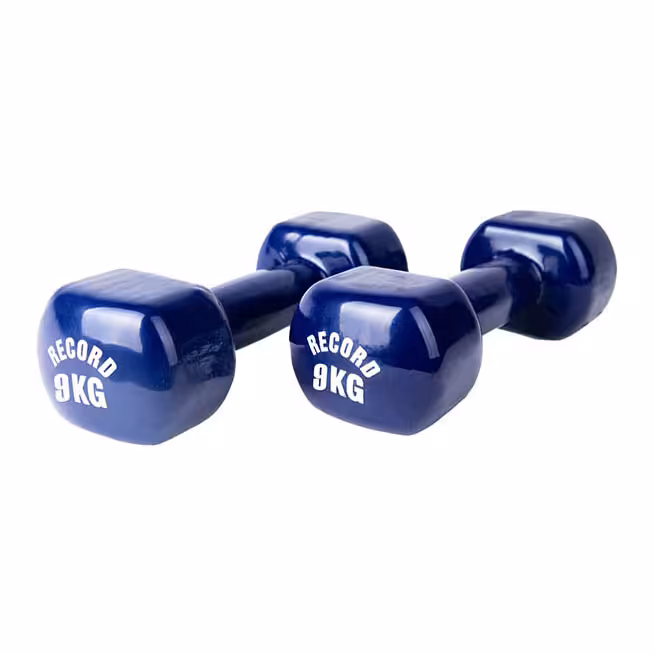 دمبل ایروبیک بانوان روکش‌ دار 9 کیلوگرمی رکورد مدل New - دو عددی