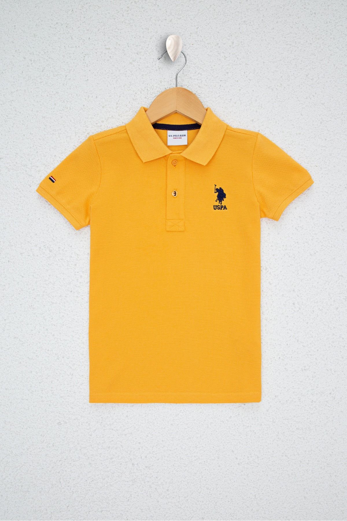 تی شرت یقه پولو زرد پسرانه و بچگانه تیشرت اورجینال U.S. Polo Assn.