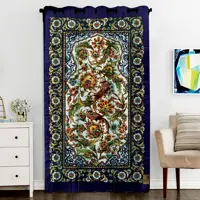 پرده پنجره مخمل پانچ سنتی سایز 138 در 270 مدل C6-19 شرکت رنس