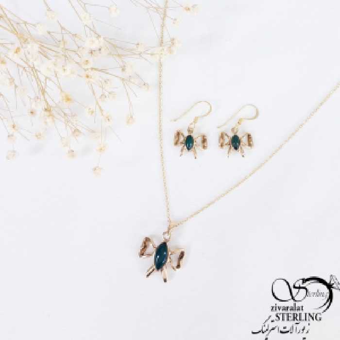 نیمست طلاروس طرح سنجاقک با کد 11308