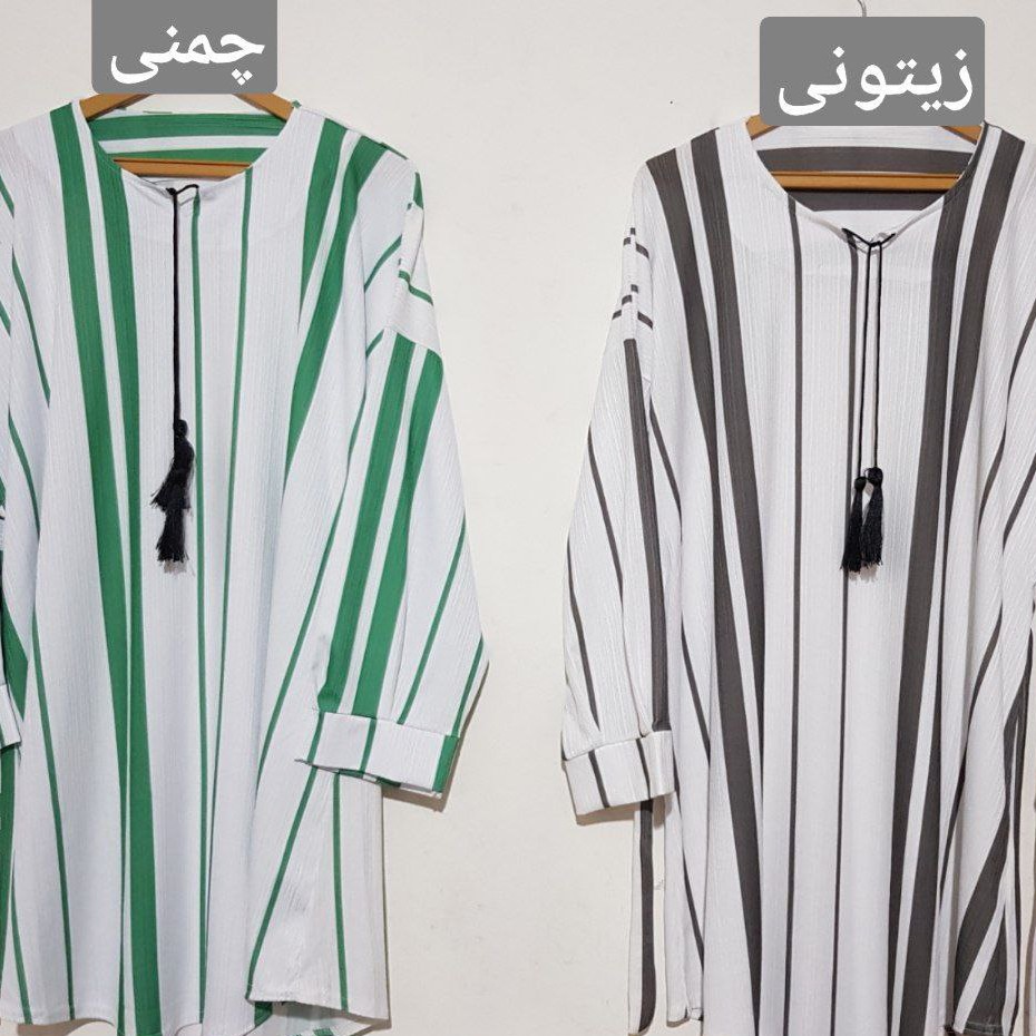 تونیک راه راه جنس گریشه عیار بالا سایز 50 تا 60 قد ،90