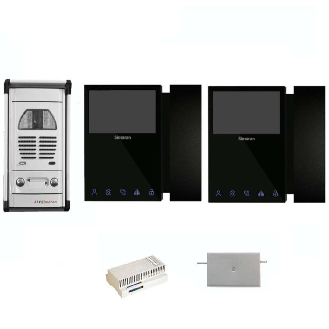 پکیج کامل دربازکن تصویری سیماران دو واحده مانیتور4.3 اینچی  حافظه دار