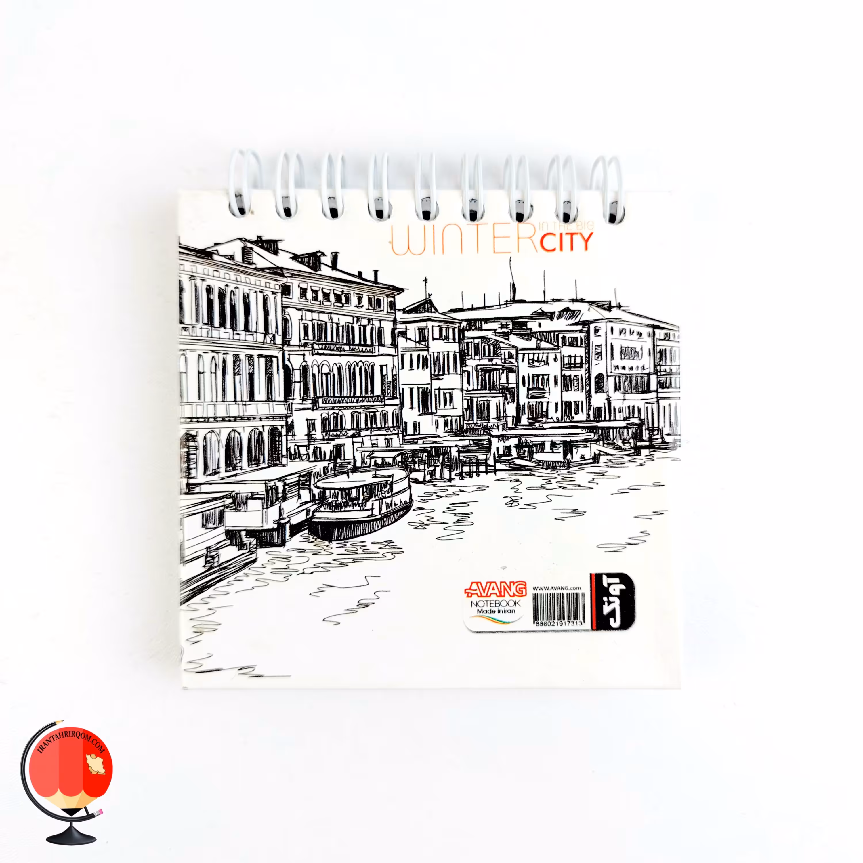 دفترچه 80 برگ سیمی آونگ جلد سخت طرح سیتی کد 26109