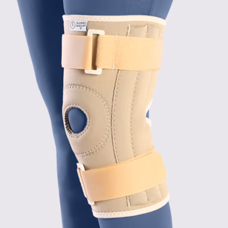 زانوبند چهارفنره طب وصنعت قابل تنظیم  کد 41500