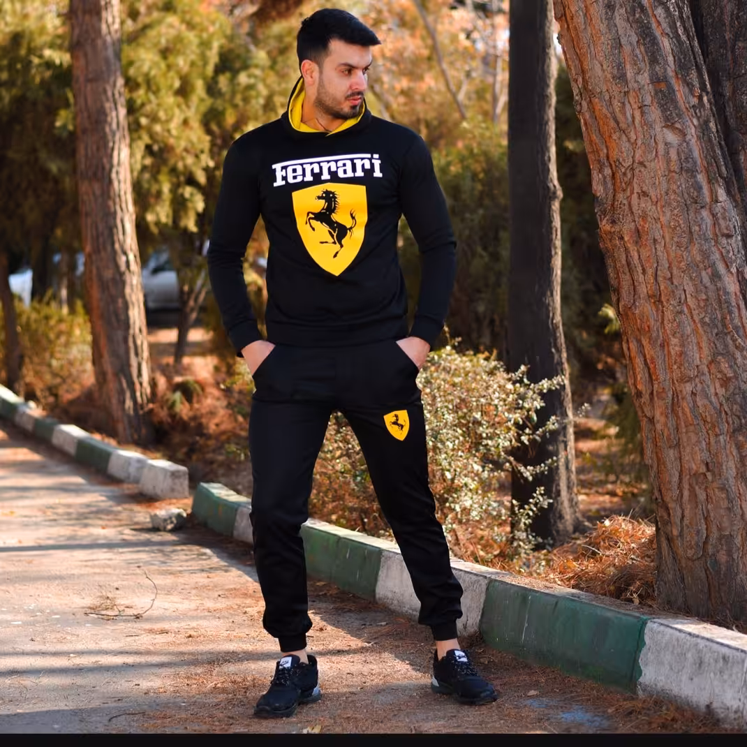 ست سویشرت و شلوار Ferrari (زرد مشکی)
