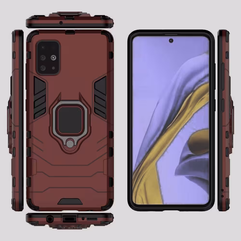 قاب محافظ ضد ضربه انگشتی سامسونگ Samsung Galaxy A31 بتمنی - قرمز تیره