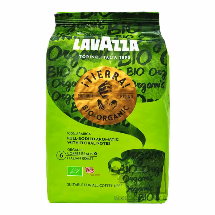 دانه قهوه ارگانیک آروماتیک 1 کیلو تیرا ایتالین لاواتزا - lavazza