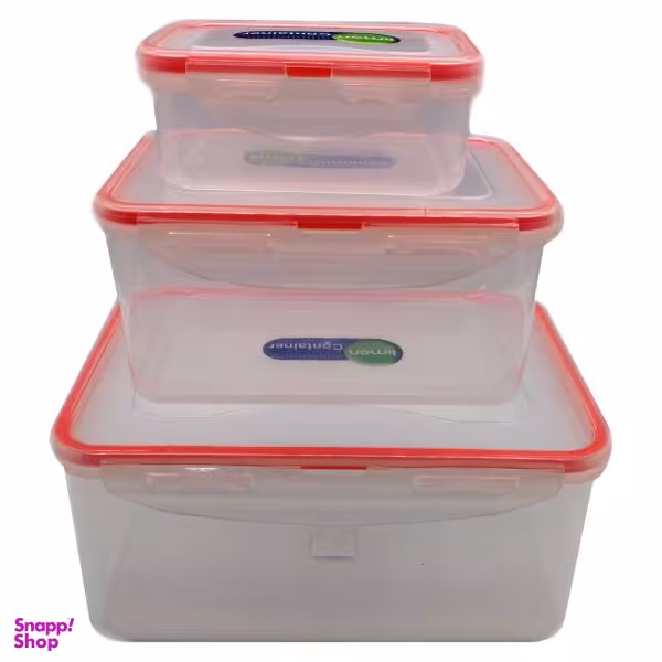 ظرف نگهدارنده لیمون صورتی بسته 3 عددی