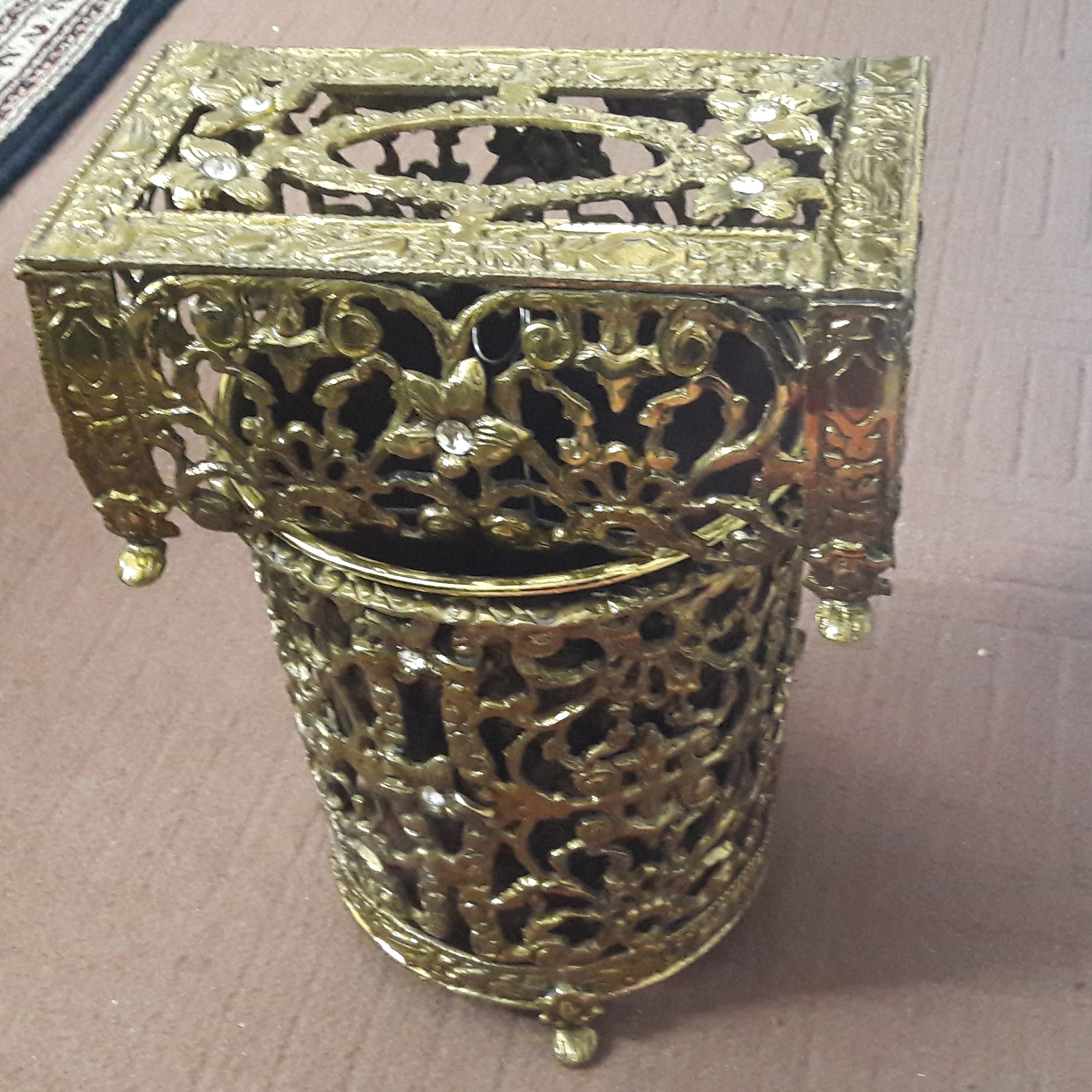 سطل و جادستمال کاغذی برنز