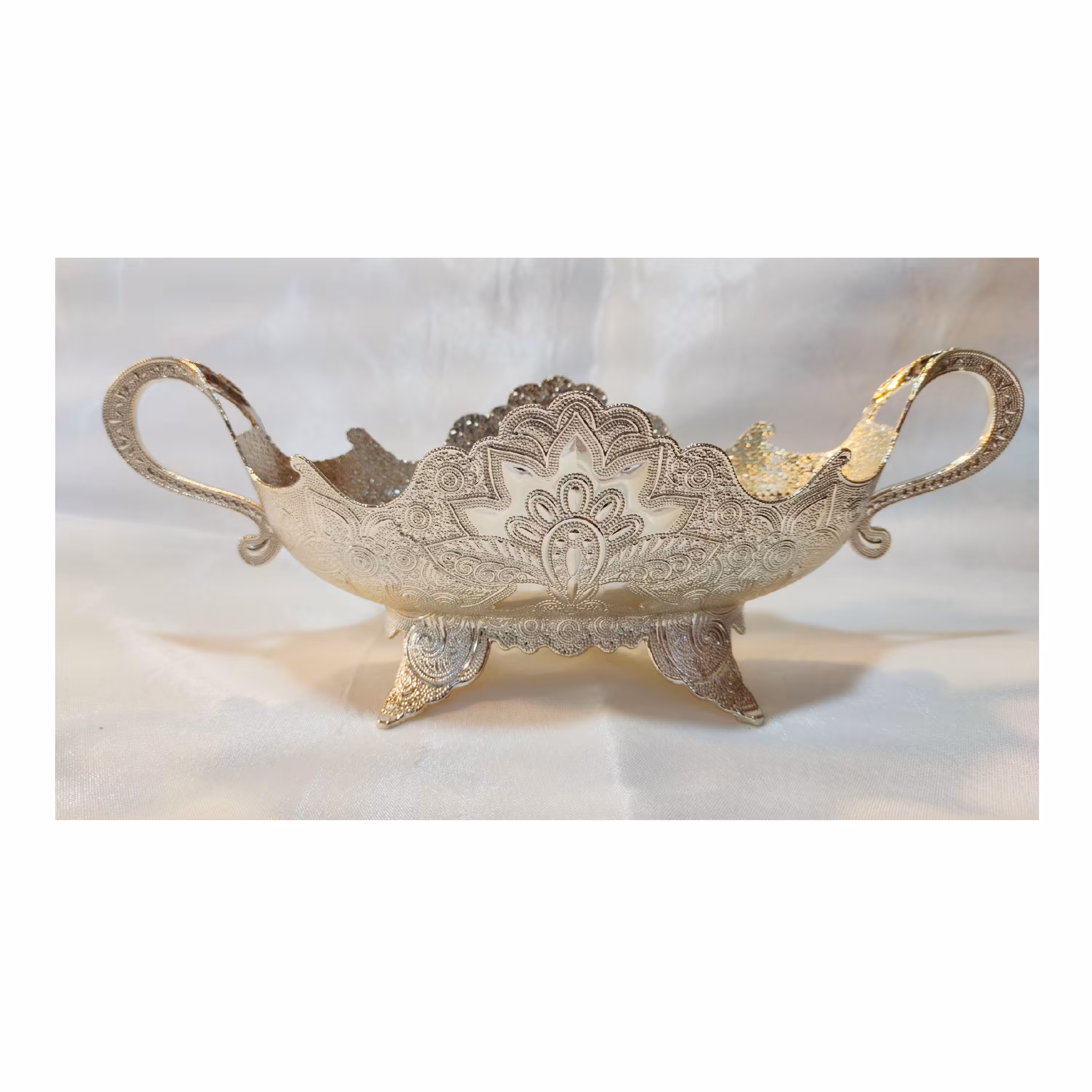 شکلات خوری کشکول استیل نقره ای ترک 