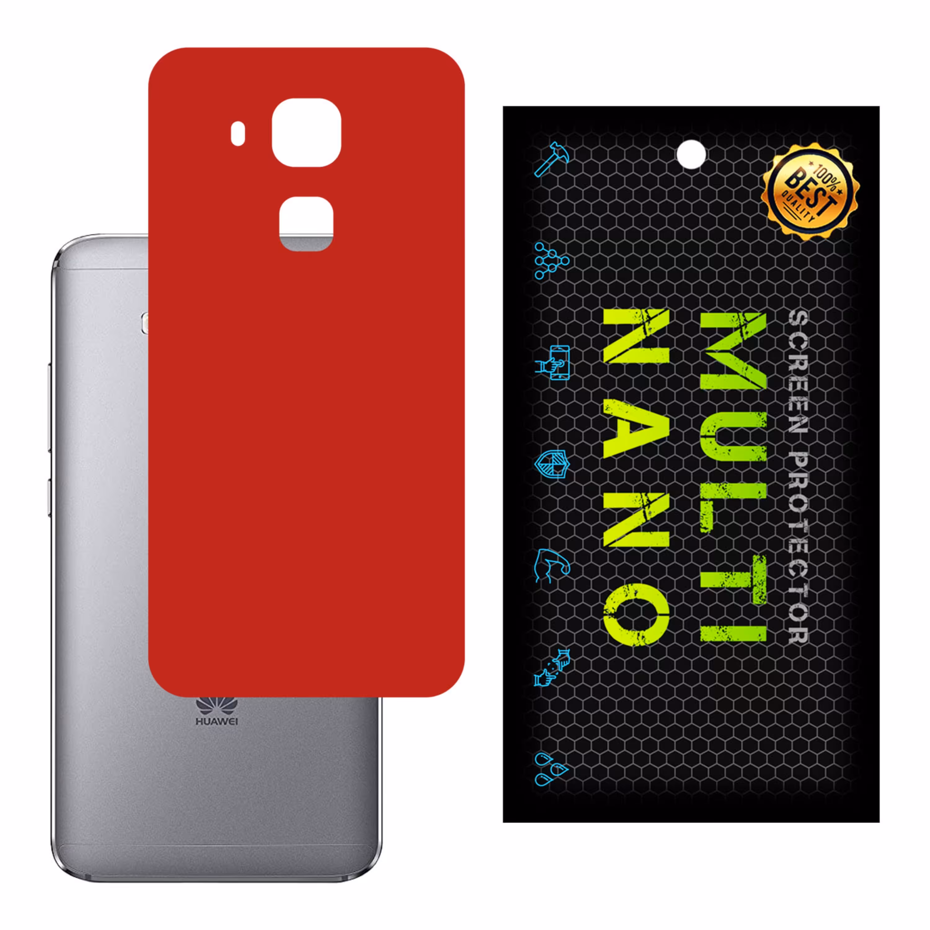 برچسب پوششی MultiNano مدل X-F1M-Red برای پشت موبایل هواوی  Nova Plus