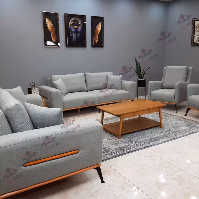 مبل 8 نفره مکانیزم دار پایه فلزی جدید مدل آلفا