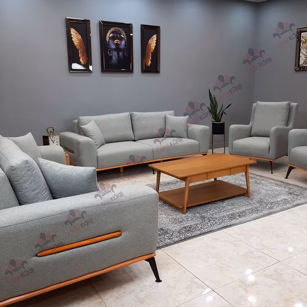 مبل 8 نفره مکانیزم دار پایه فلزی جدید مدل آلفا