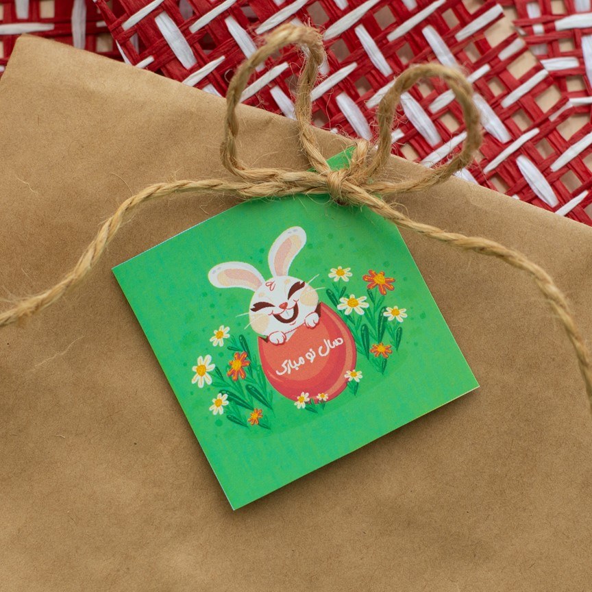 تگ عید نوروز مدل خرگوش خندان 48 عددی