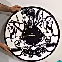 ساعت دیواری آرایشگاه مردانه