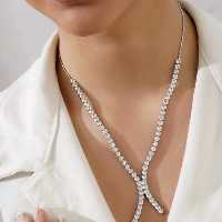 گردنبند تنیسی زنانه White