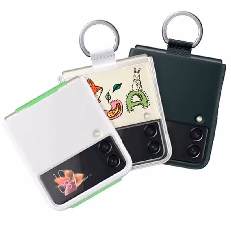 کاور مدل silicone Cover with Ring مناسب برای گوشی موبایل سامسونگ Galaxy Z Flip3 5G