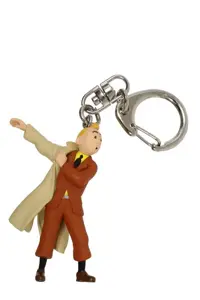 جا کلیدی تن تن pvc keyring tintin puts on trench 42479