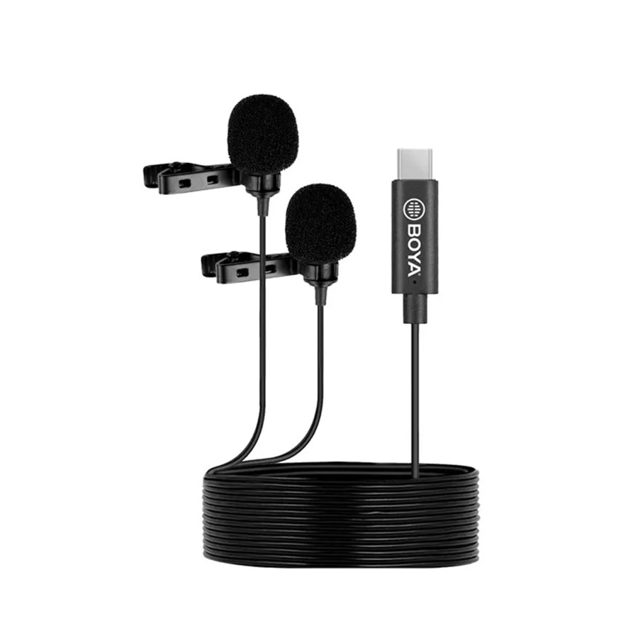 میکروفون یقه ای بویا BOYA BY-M3D Dual Lavalier Microphone
