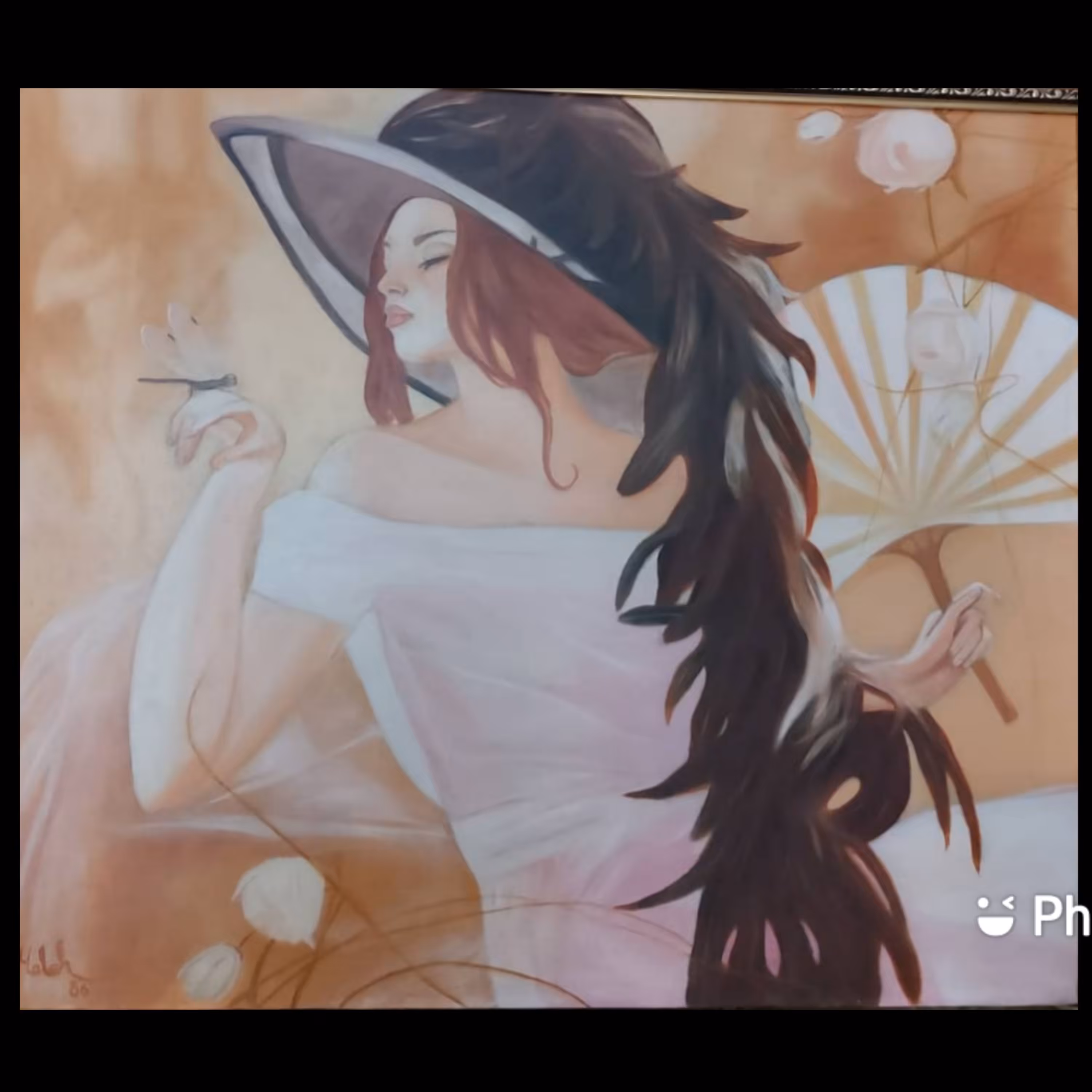 تابلو وبوم نقاشی رنگ روغن دختر اروپایی