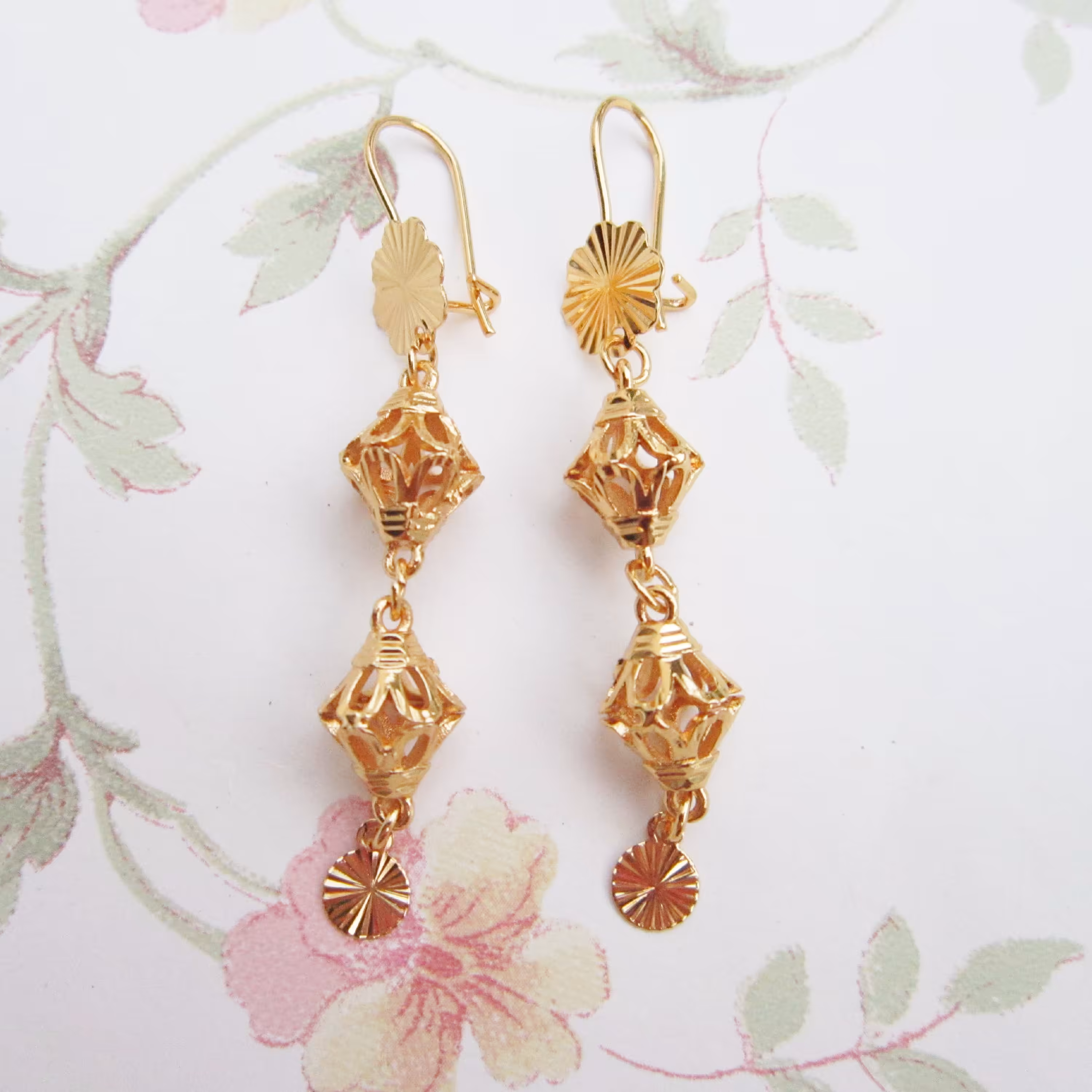 گوشواره رنگ ثابت طرح طلاکد19