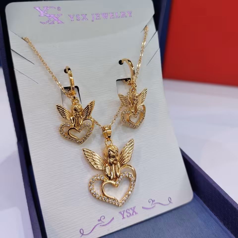  نیم ست فرشته ysx (با جعبه جواهر) رنگ ثابت 