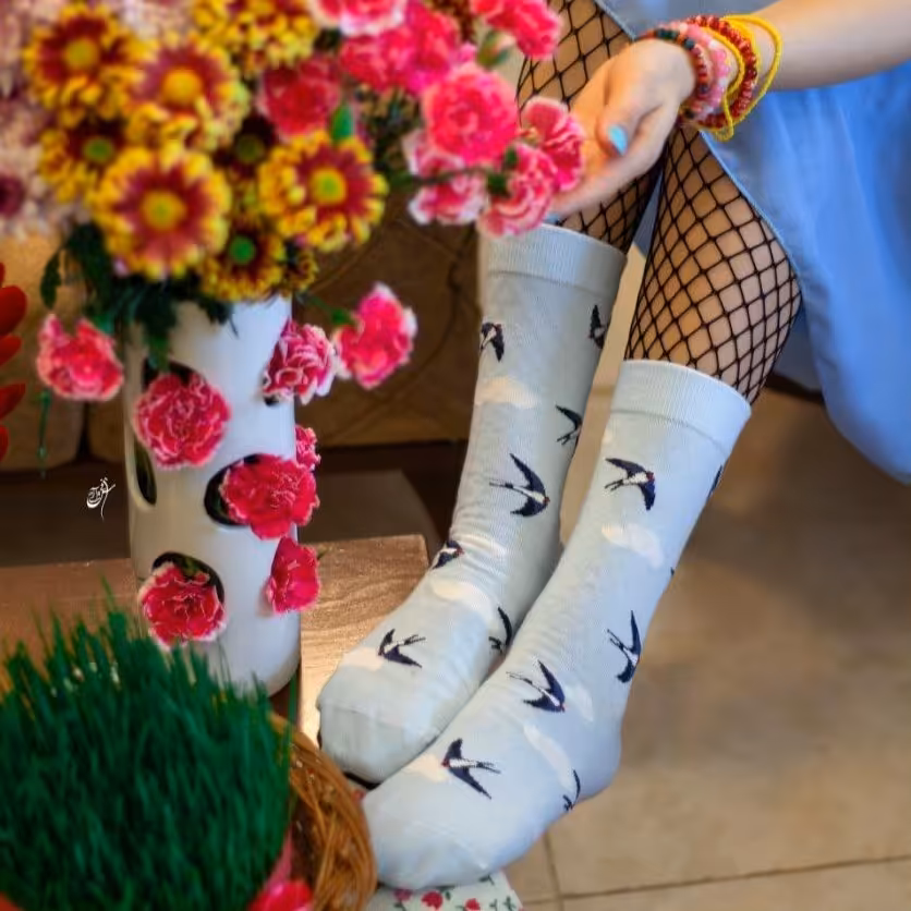 جوراب نیم ساق مدل پرستو