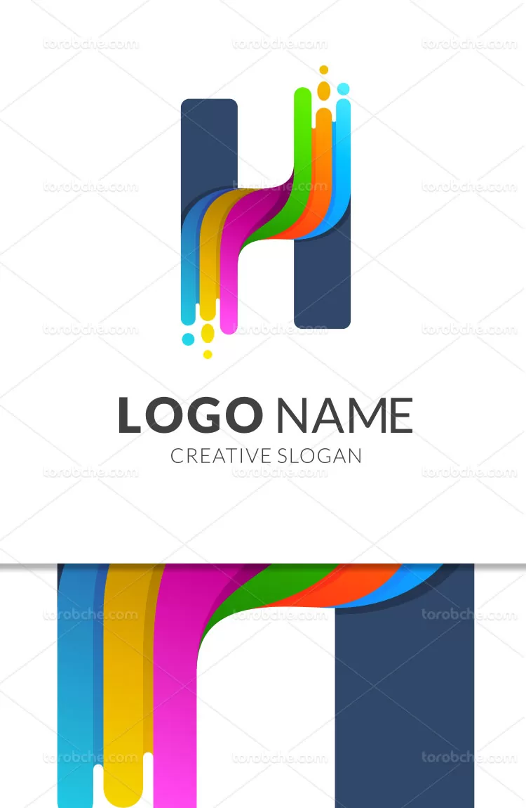 وکتور لوگو حرف لاتین H | گرافیک با طعم تربچه