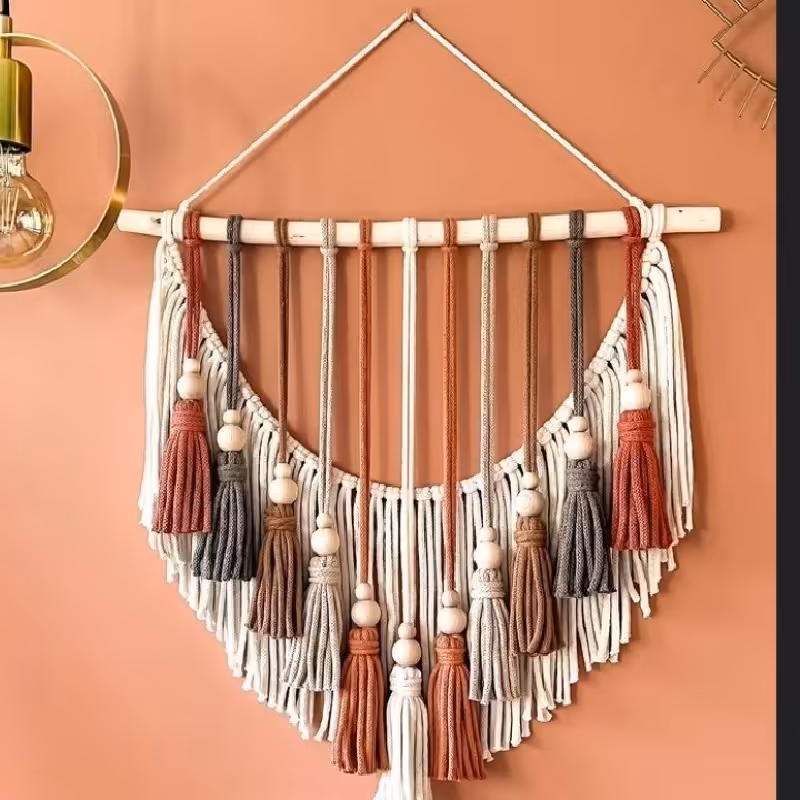 دیوارکوب منگوله ای مکرومه