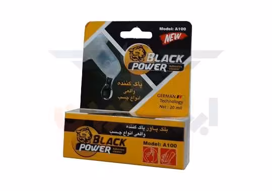 مایع پاک کننده انواع چسب بلک پاور black power a100