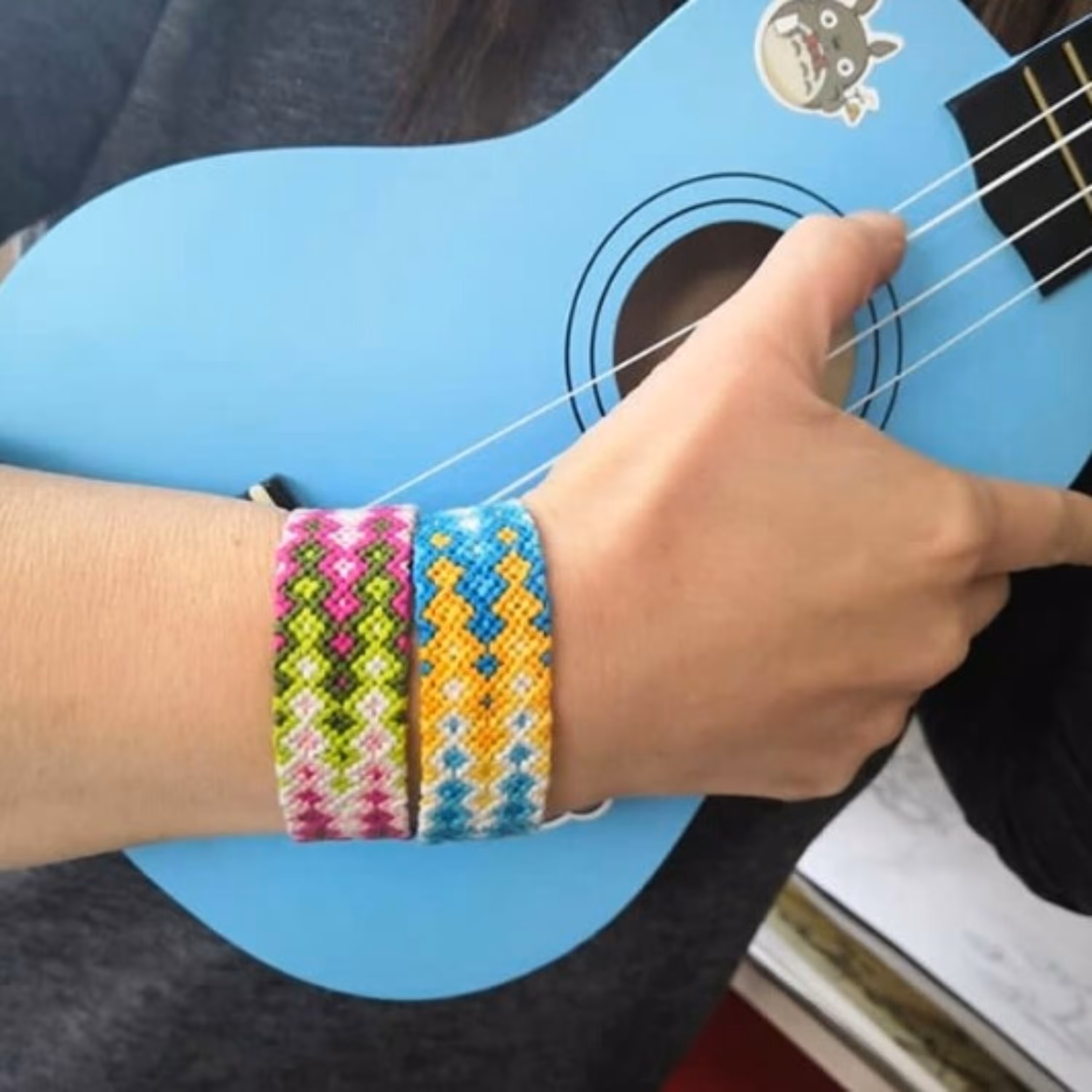 دستبند دوستی طرح آتشی دوگانه کد 45