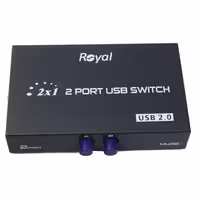 سوییچ پرینتر رویال 1a2b usb switch سوییچ دوپورت چاپگر یا اسکنریا وب کم یا پلاتر و... 