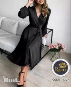 پیراهن مهمانی زنانه کرپ مدل تونیک مجلسی