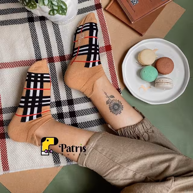 جوراب مچی طرح بربری