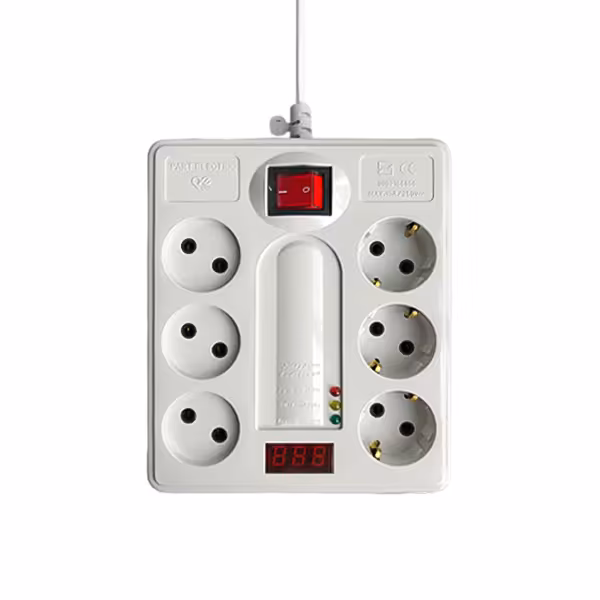 محافظ برق شش خانه دیجیتالی پارت مدل 2160 کابل 5 متر