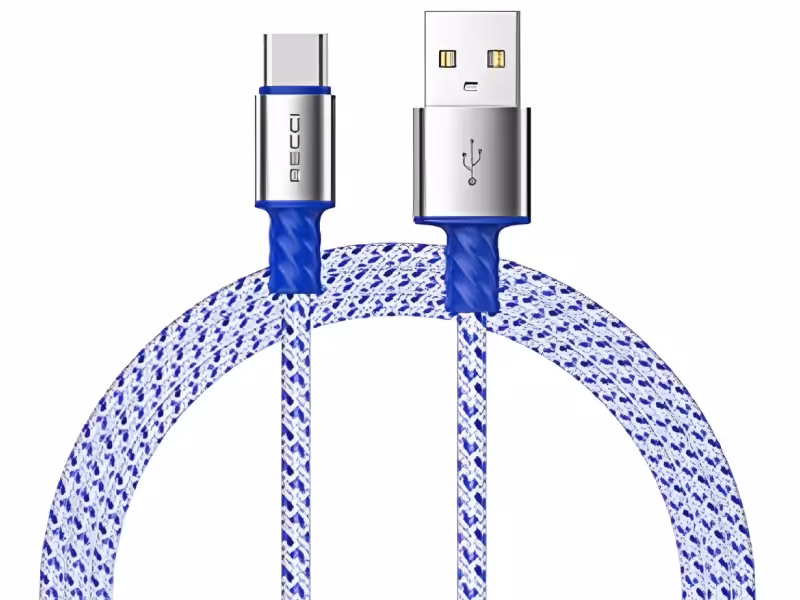 کابل شارژ سریع یو اس بی به تایپ سی 5 آمپر یک متری رسی RTC-P37C