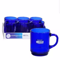 لیوان دسته دار آبی کاربنی دورالکس