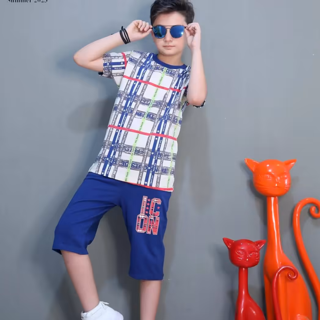 تیشرت و شلوارک پسرانه سایز060و65