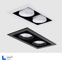 چراغ مولتی دانلایت توکار آدنا 60 وات مازی نور (دو خانه)