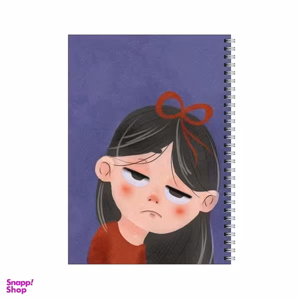 دفتر مشق 100 برگ بامبیلیپ طرح دختر دلخور بی تفاوت کد 0919122