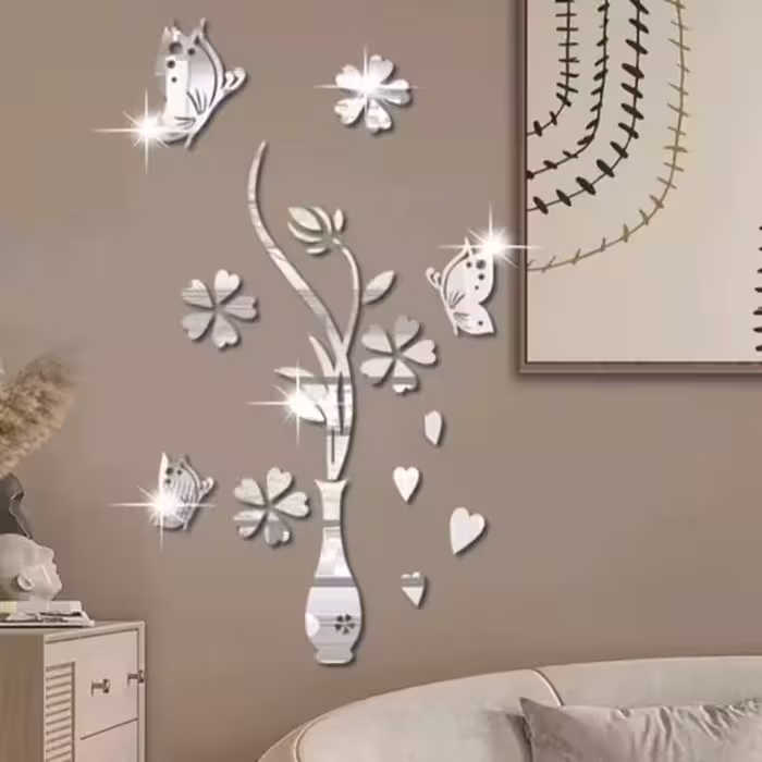 اینه دکوراتیو مدل گل و پروانه