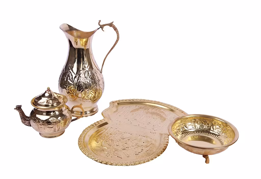 سرویس پاسماوری زرد قلم کاری