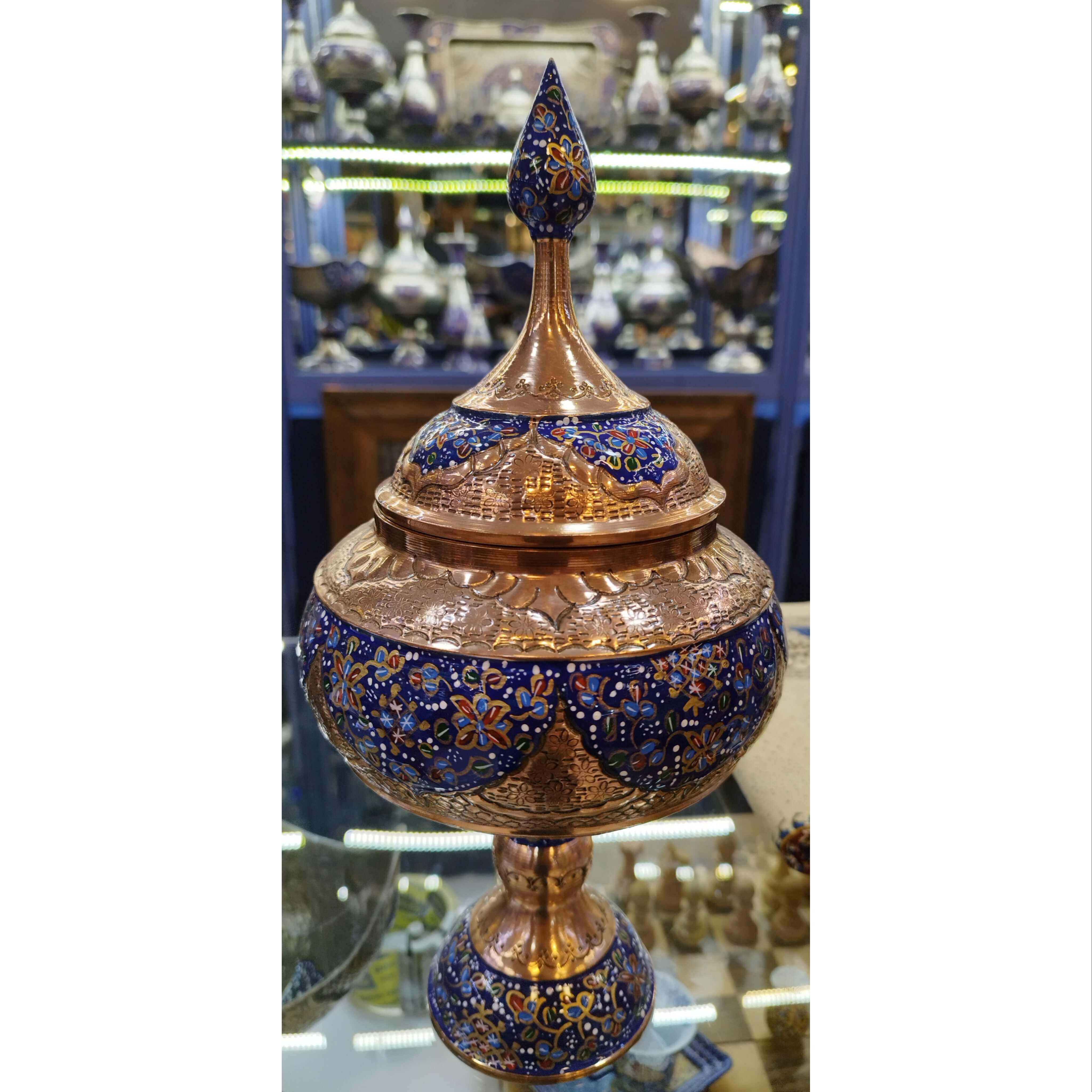 شکلات خوری مس قلم زنی ارتفاع 20