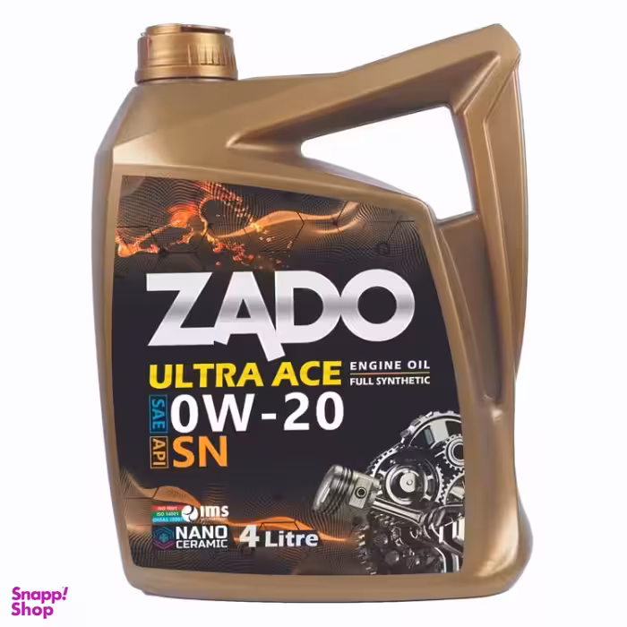 روغن موتور خودرو زادو مدل 0W20-SN-16000 ULTRA ACE حجم 4 لیتر